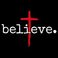 Believe In Cross Christian Saying Flat Bill Trucker Hat