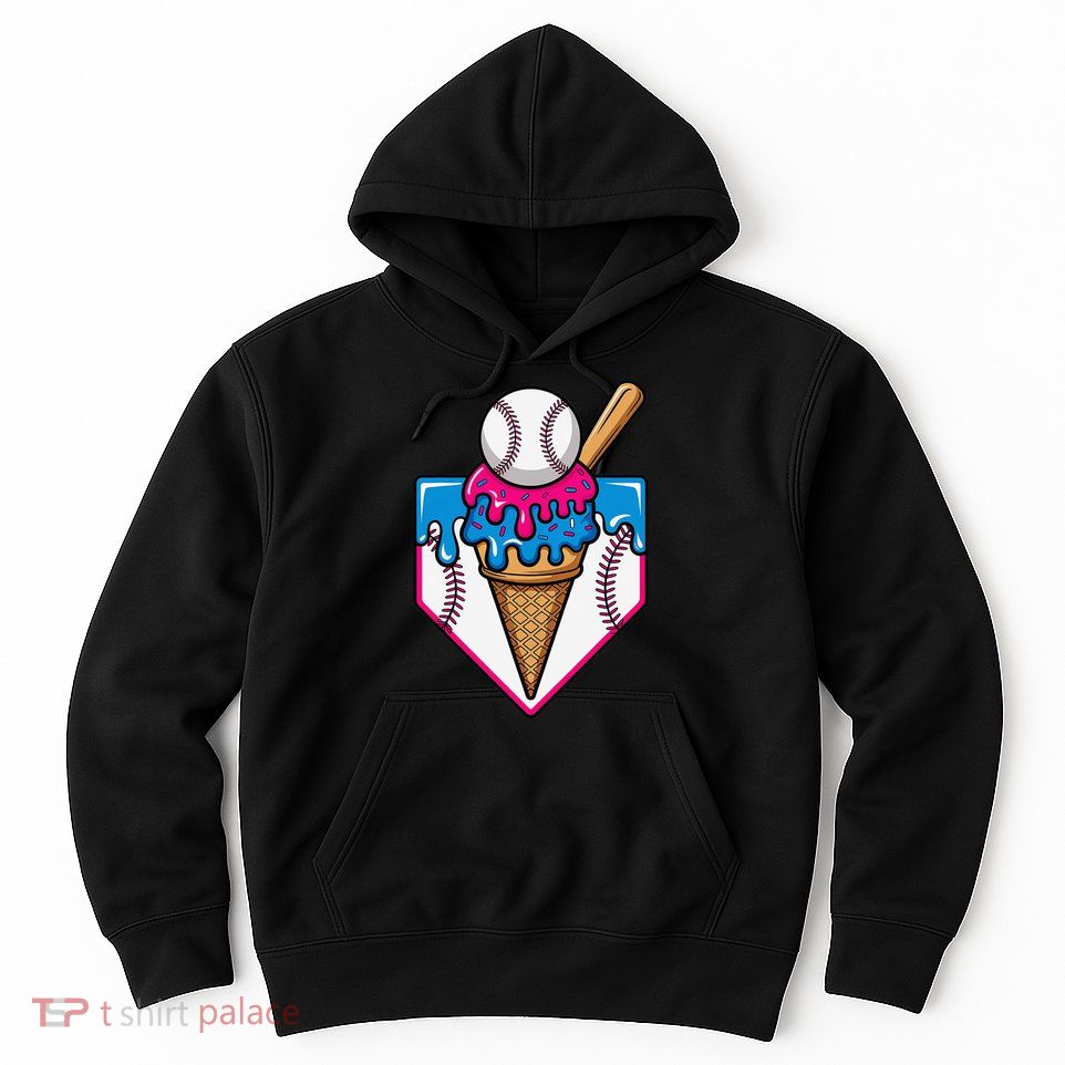 Baseball Ice Cream Dripping Drip Hoodie