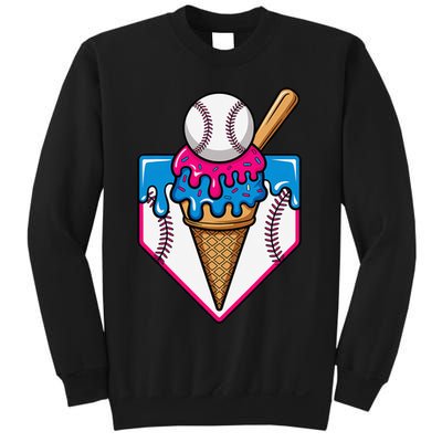 Baseball Ice Cream Dripping Drip Sweatshirt