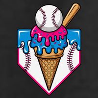 Baseball Ice Cream Dripping Drip 11oz C Handle Ceramic Mug