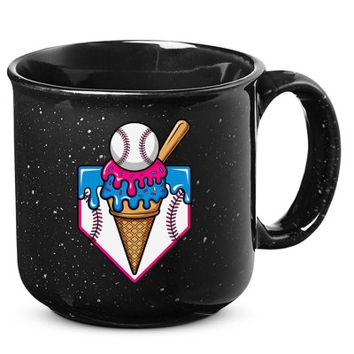 Baseball Ice Cream Dripping Drip 15oz Campfire Ceramic Mug