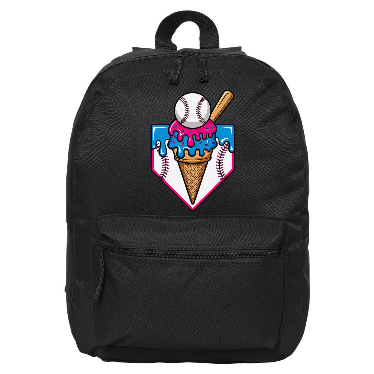 Baseball Ice Cream Dripping Drip 16 in Basic Backpack