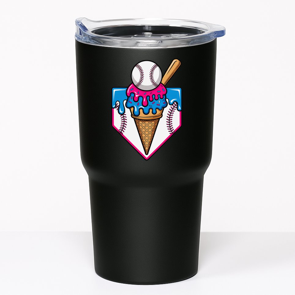 Baseball Ice Cream Dripping Drip Tumbler