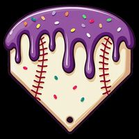 Baseball Ice Cream Dripping Baseball Home Plate Drip 16 in Basic Backpack