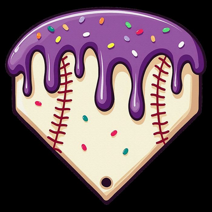 Baseball Ice Cream Dripping Baseball Home Plate Drip 16 in Basic Backpack