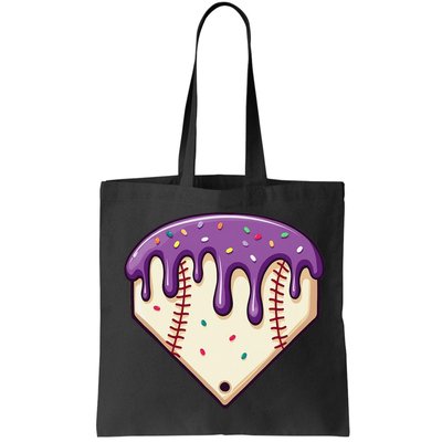 Baseball Ice Cream Dripping Baseball Home Plate Drip Bag