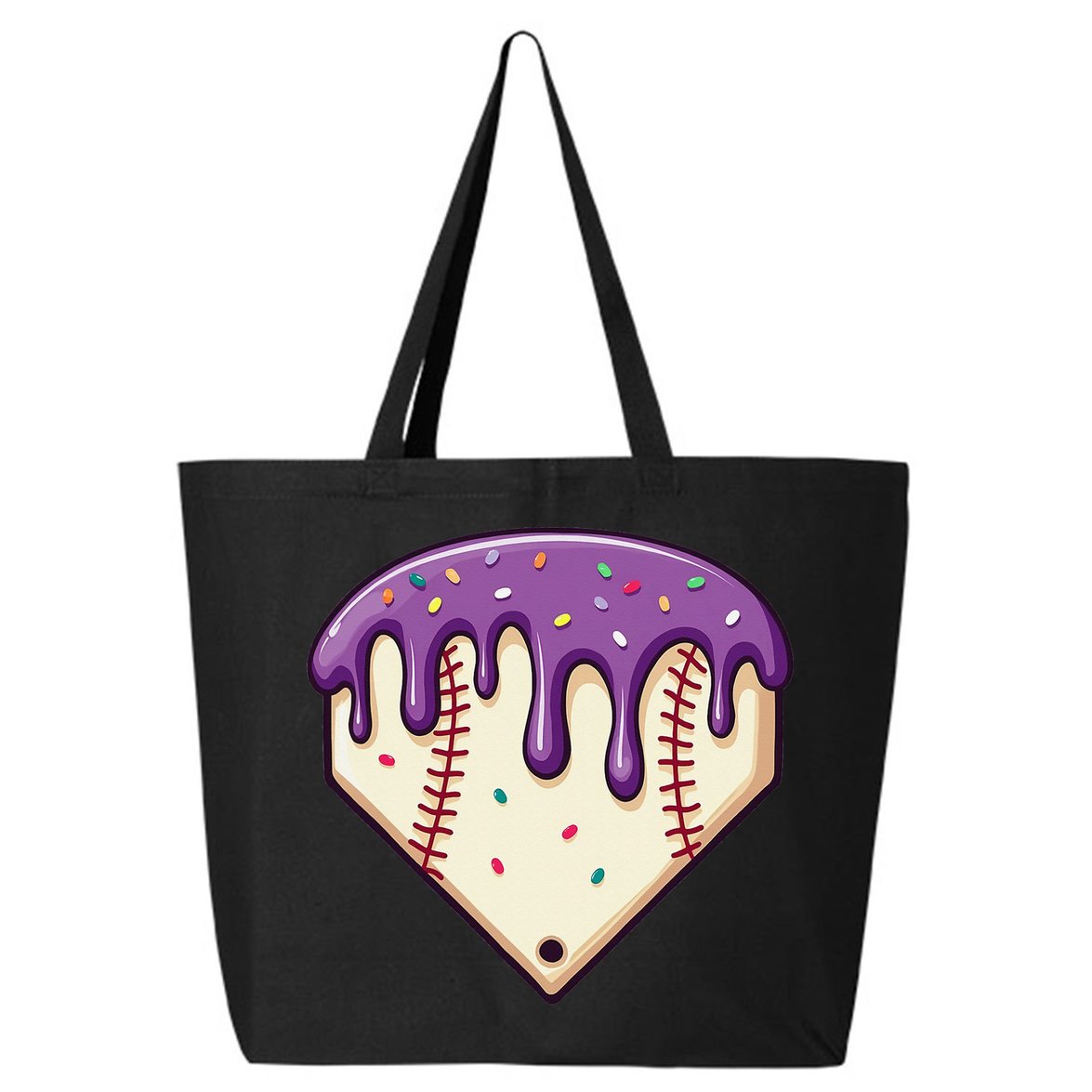 Baseball Ice Cream Dripping Baseball Home Plate Drip 25L Jumbo Tote