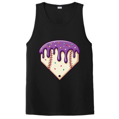 Baseball Ice Cream Dripping Baseball Home Plate Drip PosiCharge Competitor Tank