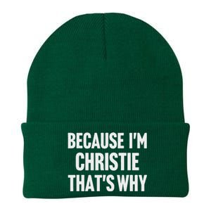 Because IM Christie ThatS Why Am Personalized Name Knit Cap Winter Beanie