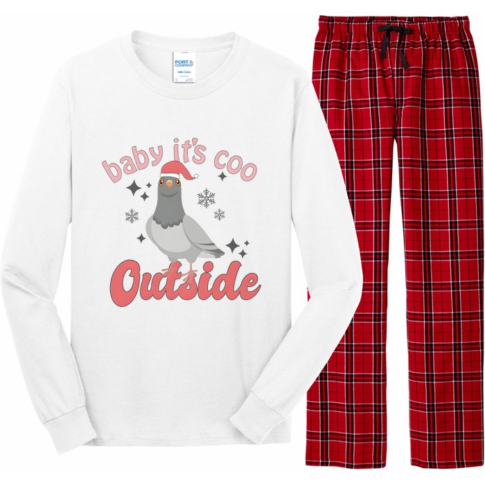 Baby ItS Coo Outside Funny Bird Nerd Christmas Long Sleeve Pajama Set