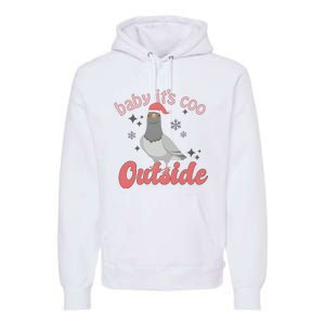 Baby ItS Coo Outside Funny Bird Nerd Christmas Premium Hoodie