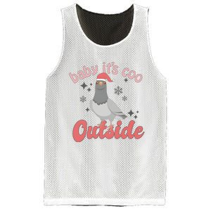 Baby ItS Coo Outside Funny Bird Nerd Christmas Mesh Reversible Basketball Jersey Tank