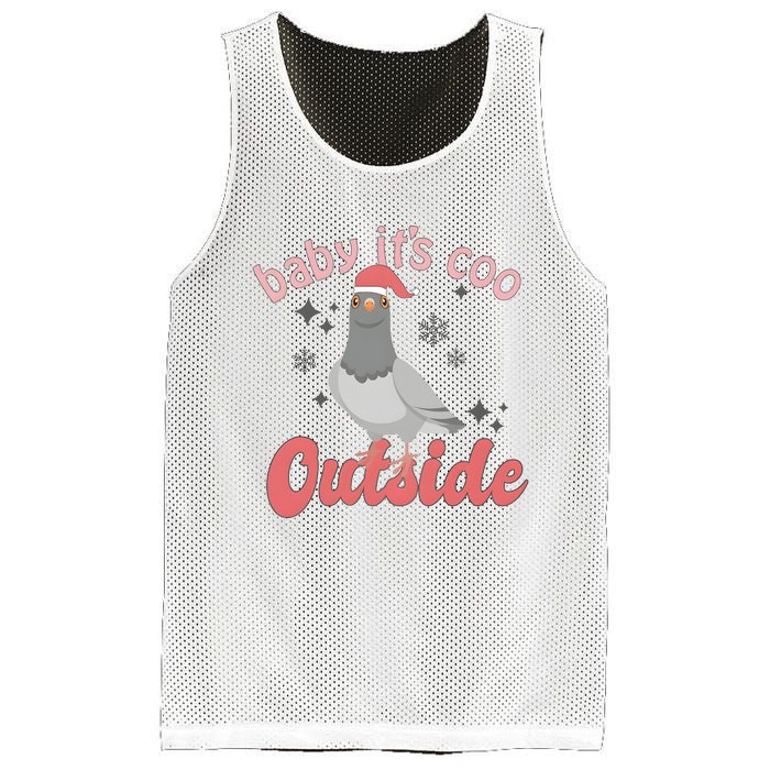 Baby ItS Coo Outside Funny Bird Nerd Christmas Mesh Reversible Basketball Jersey Tank