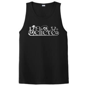 Believe In Christmas Spirit Cute Gift PosiCharge Competitor Tank