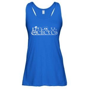 Believe In Christmas Spirit Cute Gift Ladies Essential Flowy Tank