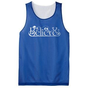 Believe In Christmas Spirit Cute Gift Mesh Reversible Basketball Jersey Tank