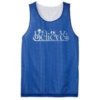 Believe In Christmas Spirit Cute Gift Mesh Reversible Basketball Jersey Tank