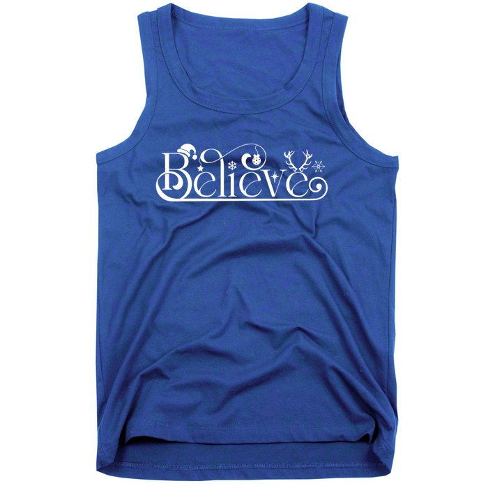 Believe In Christmas Spirit Cute Gift Tank Top