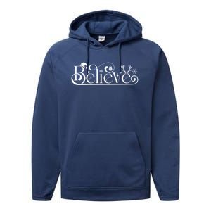 Believe In Christmas Spirit Cute Gift Performance Fleece Hoodie