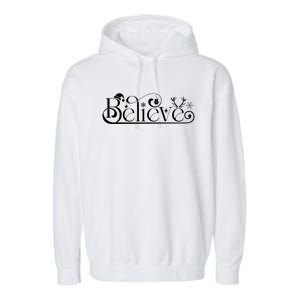 Believe In Christmas Spirit Cute Gift Garment-Dyed Fleece Hoodie