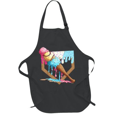 Baseball Ice Cream Dripping Baseball Home Plate Drip Apron