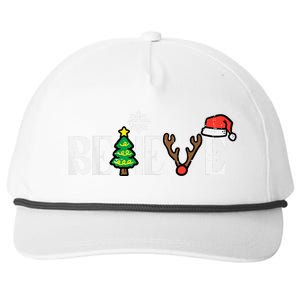 Believe In Christmas Cute Snapback Five-Panel Rope Hat