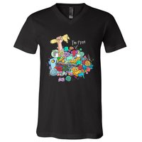 Buried In Crafting Supplies But IM Fine V-Neck T-Shirt