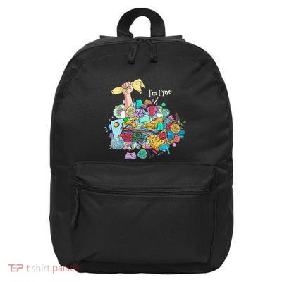 Buried In Crafting Supplies But IM Fine 16 in Basic Backpack
