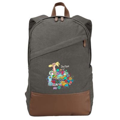 Buried In Crafting Supplies But IM Fine Cotton Canvas Backpack
