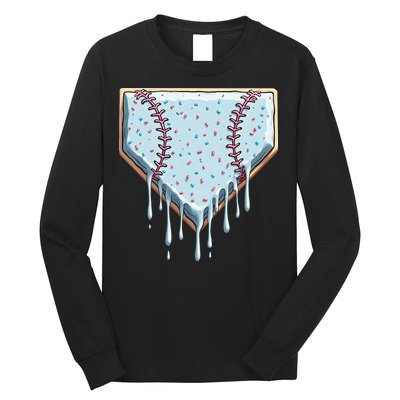 Baseball Ice Cream Dripping Women Long Sleeve Shirt