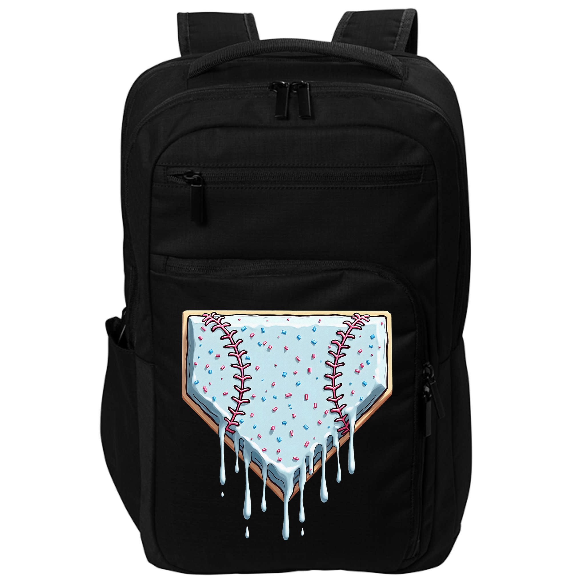 Baseball Ice Cream Dripping Women Impact Tech Backpack