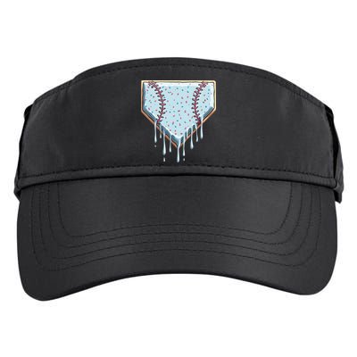 Baseball Ice Cream Dripping Women Adult Drive Performance Visor