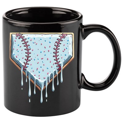 Baseball Ice Cream Dripping Women 11oz C Handle Ceramic Mug