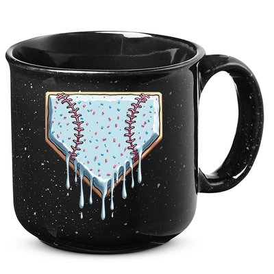 Baseball Ice Cream Dripping Women 15oz Campfire Ceramic Mug