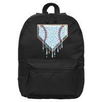 Baseball Ice Cream Dripping Women 16 in Basic Backpack