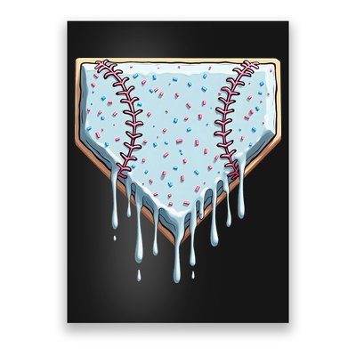 Baseball Ice Cream Dripping Women Poster