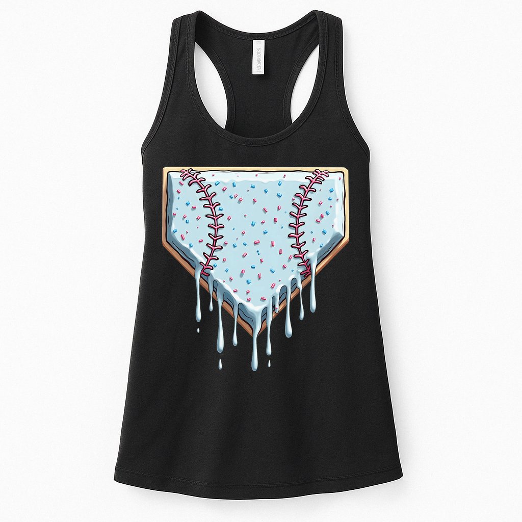 Baseball Ice Cream Dripping Women Womens Tank Top