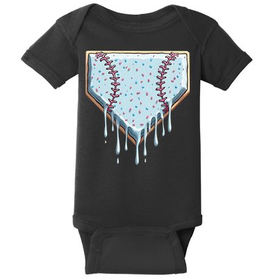 Baseball Ice Cream Dripping Women Baby Bodysuit