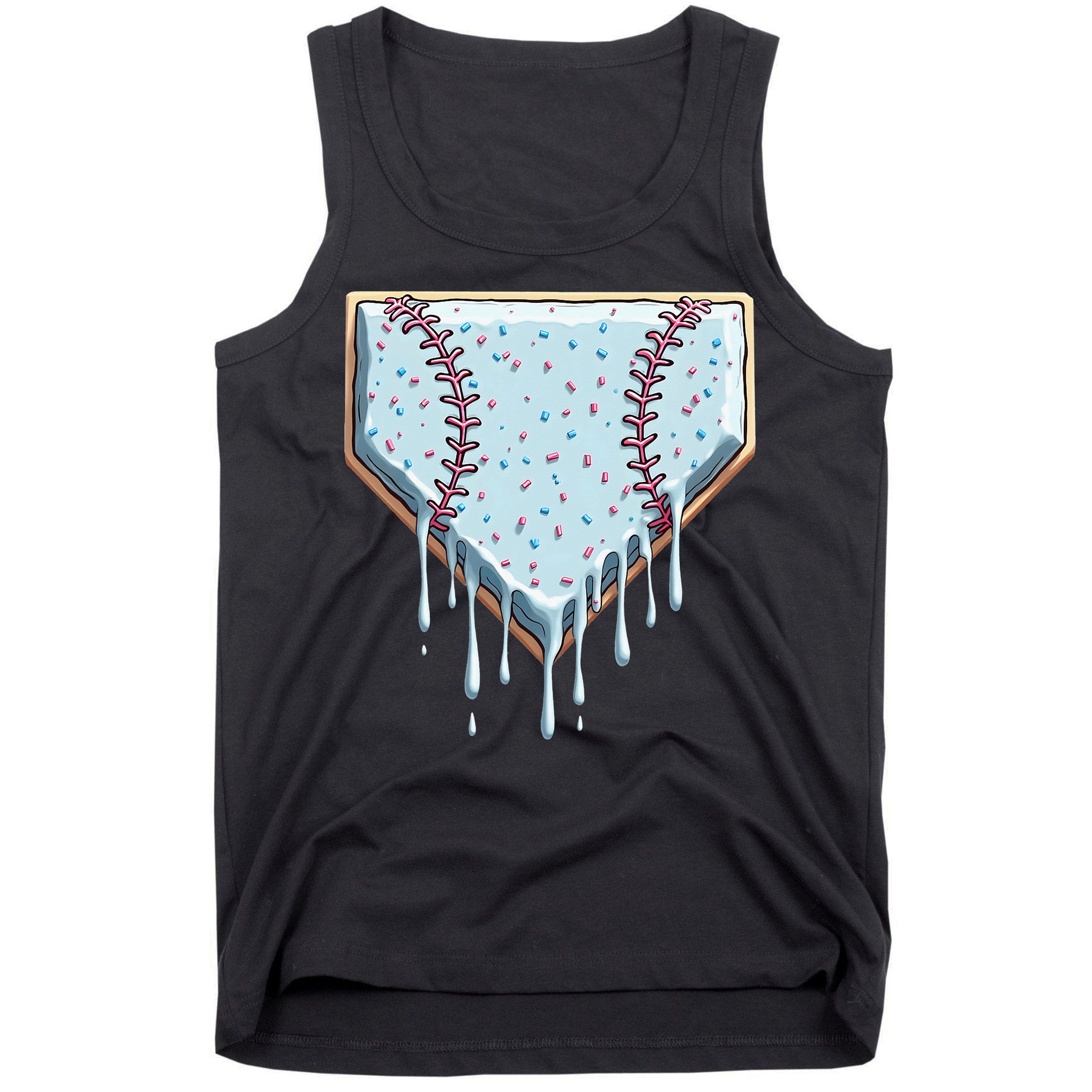 Baseball Ice Cream Dripping Women Tank Top