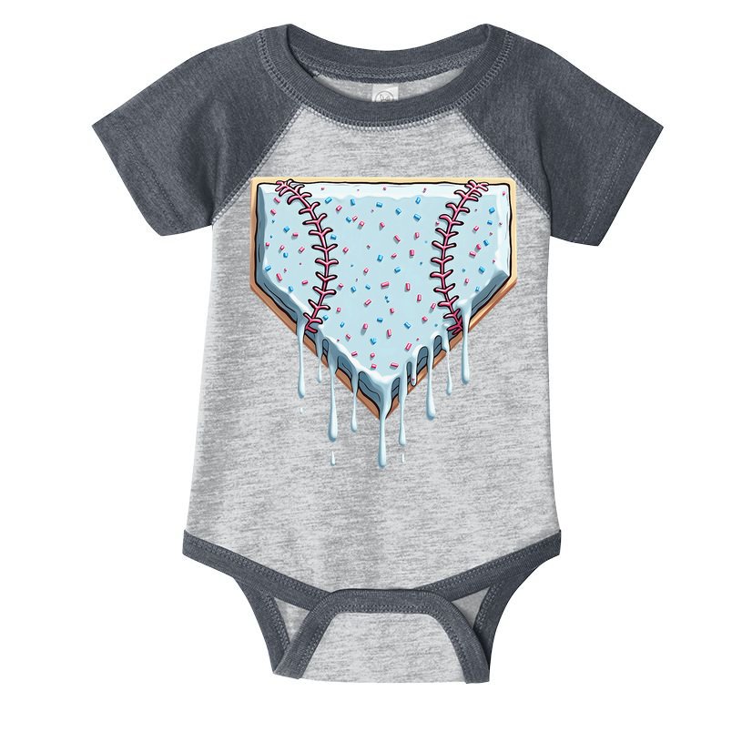 Baseball Ice Cream Dripping Women Infant Baby Jersey Bodysuit