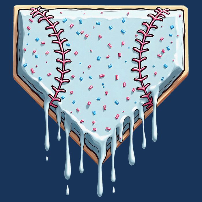 Baseball Ice Cream Dripping Women Infant Baby Jersey Bodysuit