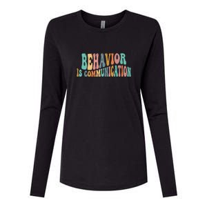 Behavior Is Communication Womens Cotton Relaxed Long Sleeve T-Shirt