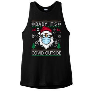 Baby It's Covid Outside Funny Ugly Christmas Ladies PosiCharge Tri-Blend Wicking Tank