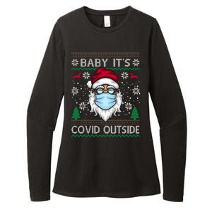 Baby It's Covid Outside Funny Ugly Christmas Womens CVC Long Sleeve Shirt