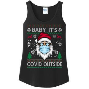 Baby It's Covid Outside Funny Ugly Christmas Ladies Essential Tank