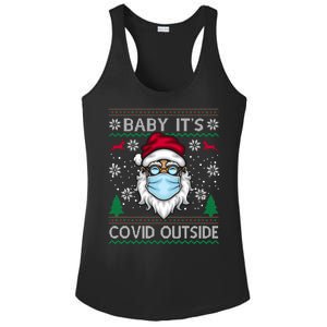 Baby It's Covid Outside Funny Ugly Christmas Ladies PosiCharge Competitor Racerback Tank