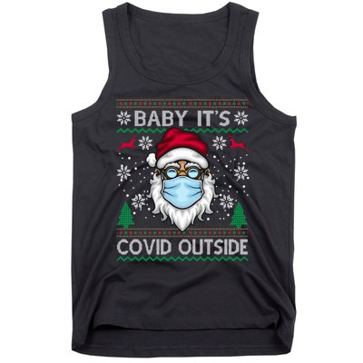 Baby It's Covid Outside Funny Ugly Christmas Tank Top