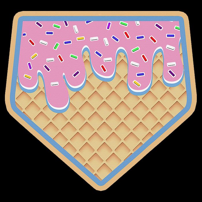 Baseball Ice Cream Dripping Baseball Home Plate Drip Backpack