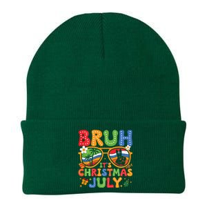 Bruh ItS Christmas In July Sunglasses Summer Beach Xmas Knit Cap Winter Beanie