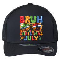 Bruh ItS Christmas In July Sunglasses Summer Beach Xmas Flexfit Unipanel Trucker Cap